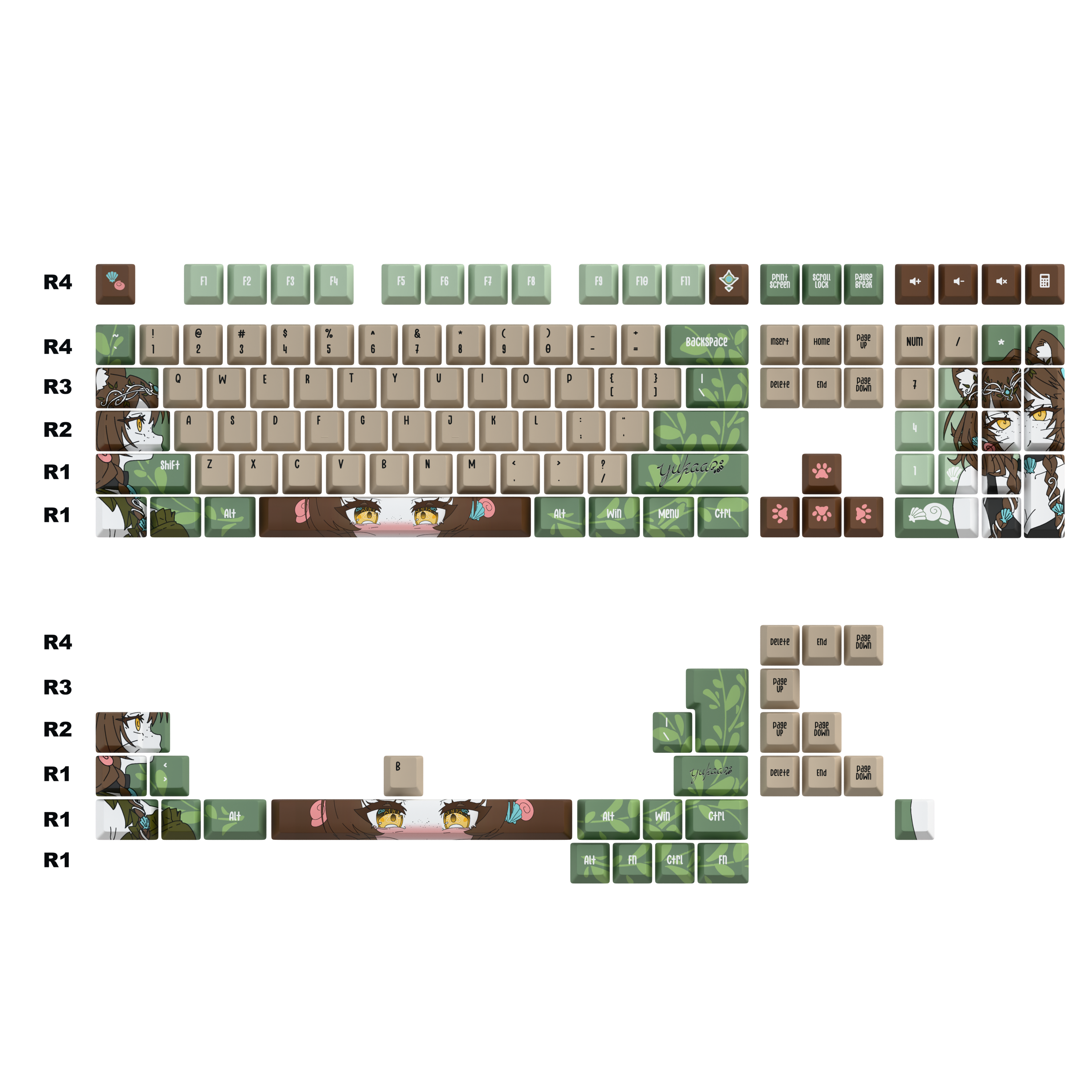[LIMITED DROP] yukaa | otter vtuber keycaps Set – Kibodo