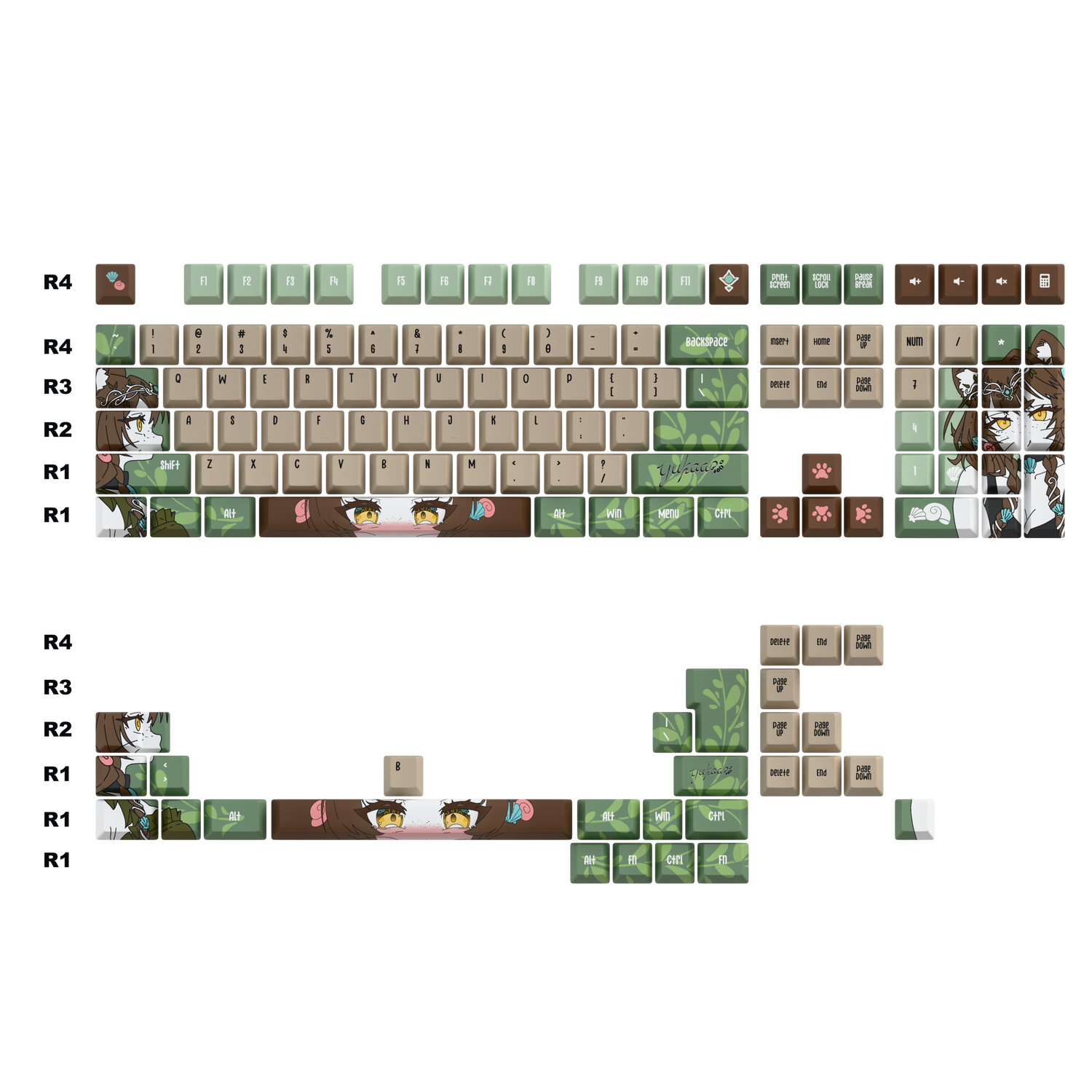 [LIMITED DROP] yukaa | otter vtuber keycaps Set