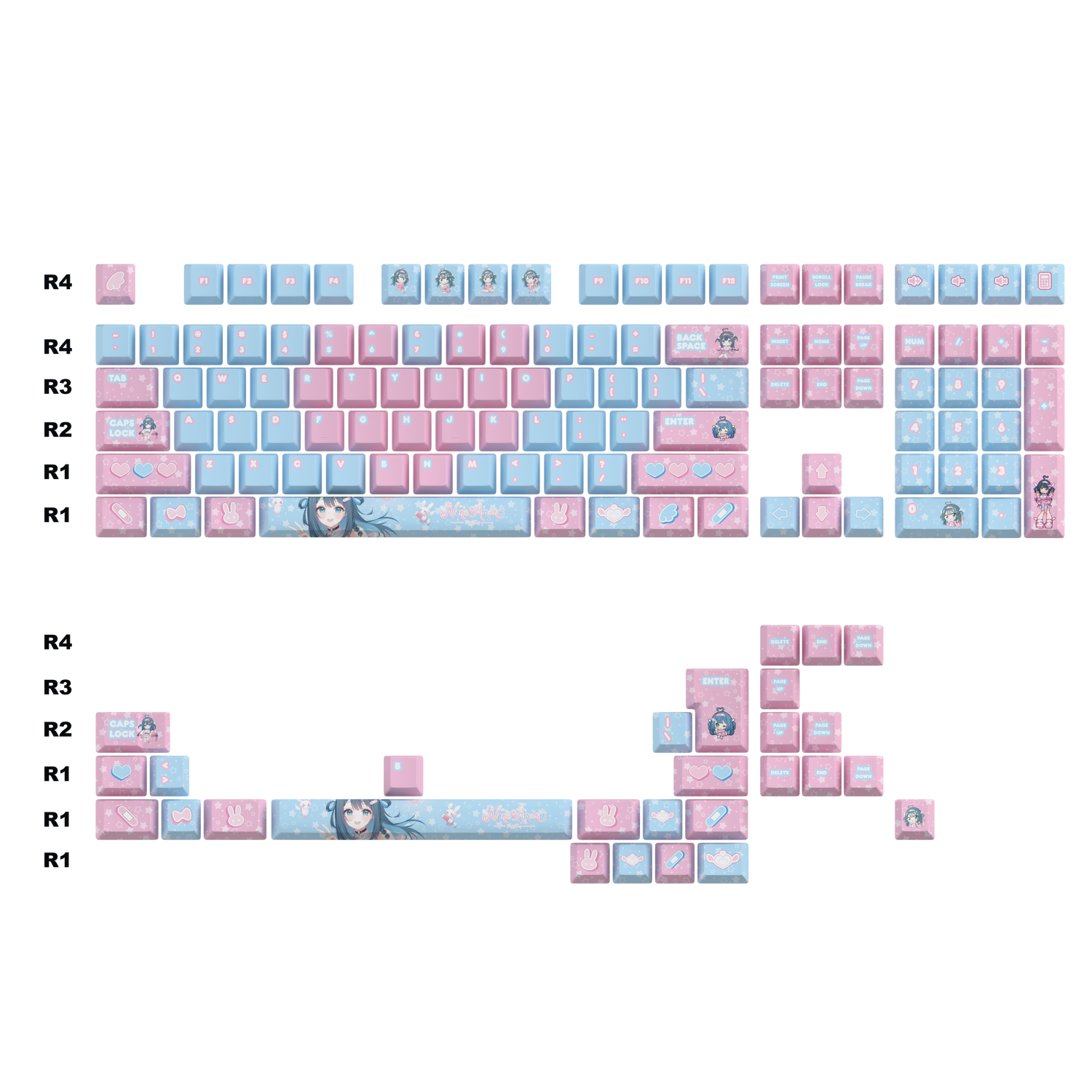 Nene Amano New Visual Keycaps Set