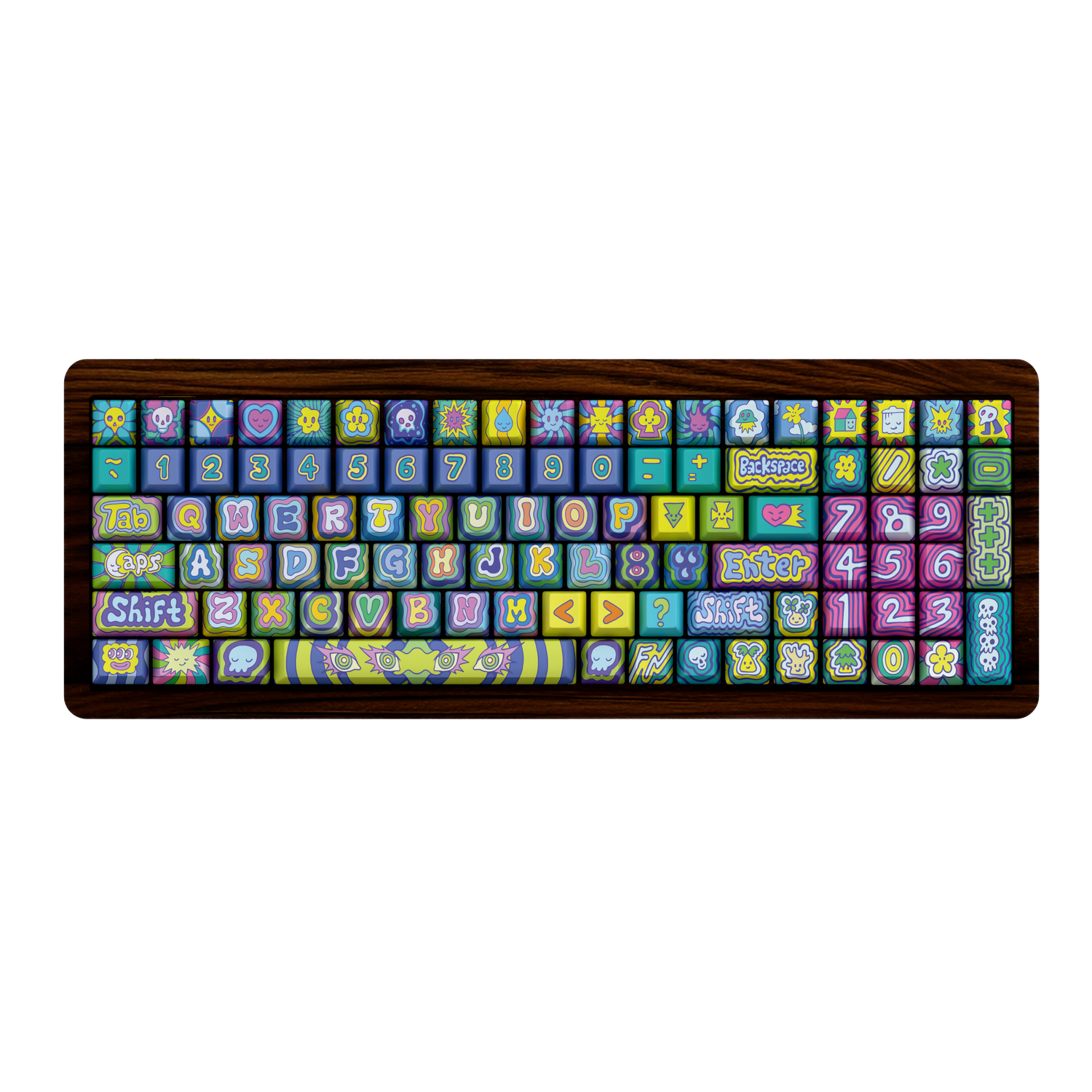 [Limited Edition 100 units] Benangbaja Studio "Spirit Set" 96% Wooden Keyboard