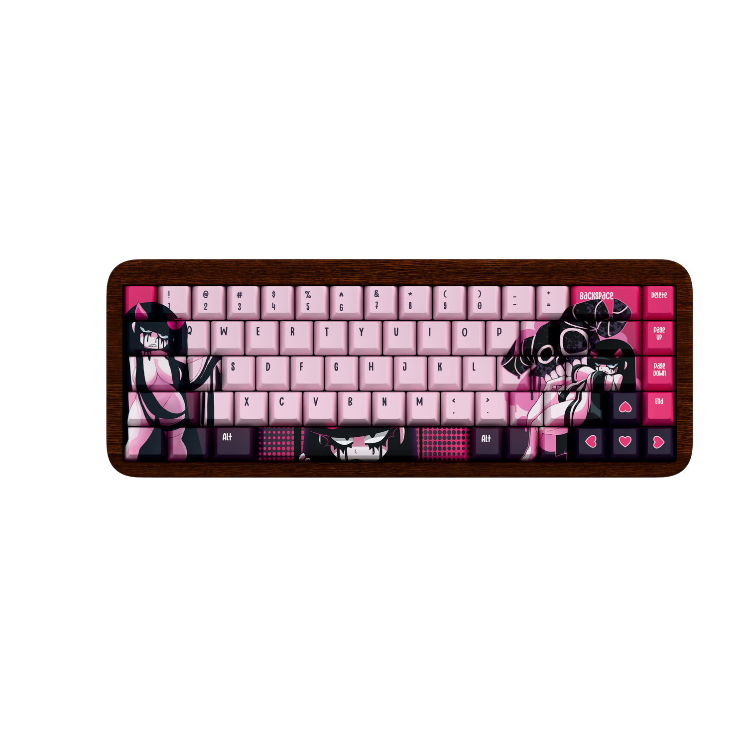 [Limited Edition] Inker Comics_MONICA 65% Wooden Keyboard