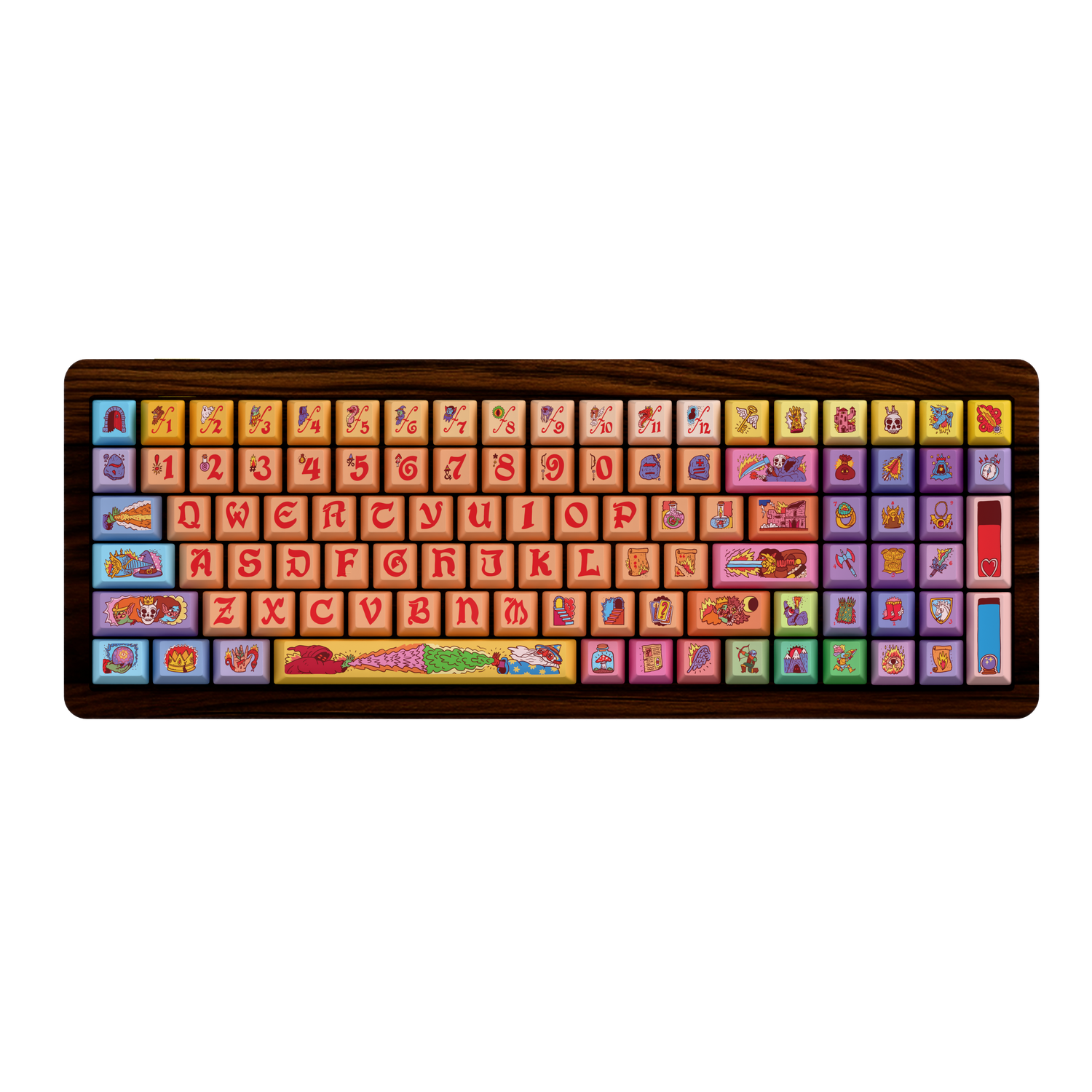 [Limited Edition 100 units] Ricardo Cavolo "FANTASY YES" 96% Wooden Keyboard